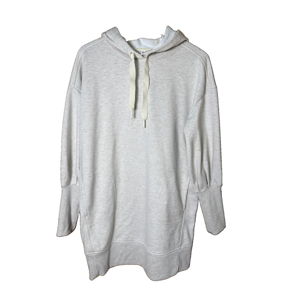 Athleta Mala Hoodie Dress Women's Medium‎ Heather Gray Pullover Oversized NWOT